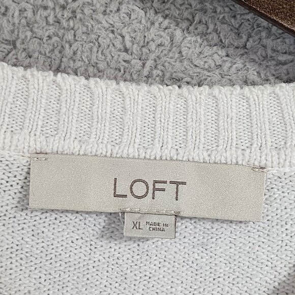 Loft XL Women's Striped Multi-Color Sweater Cotton Blend  JCT - Picture 4 of 7